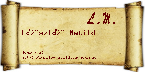 László Matild névjegykártya