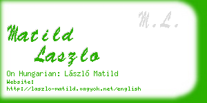 matild laszlo business card